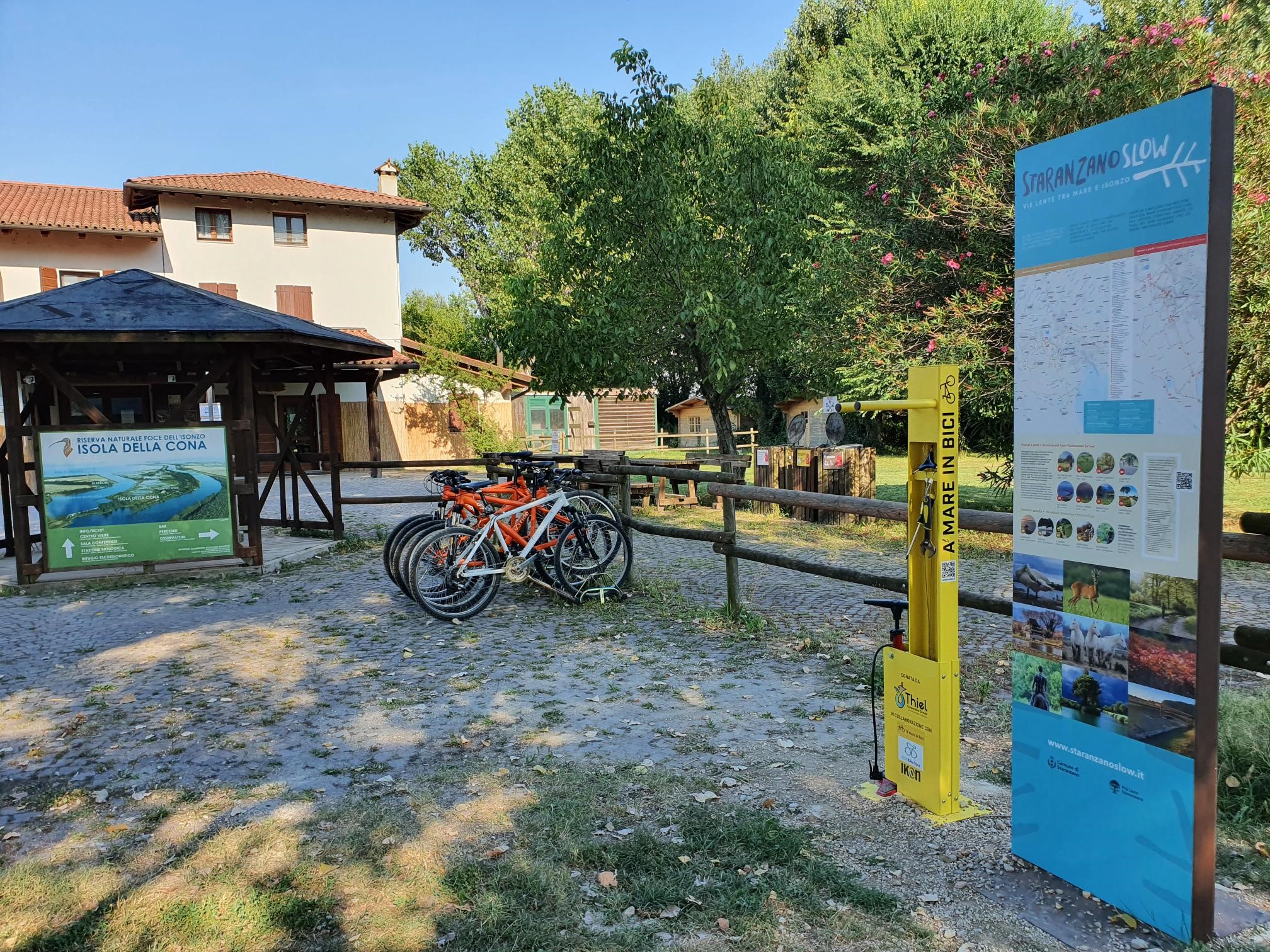 Staranzano, all'Isola della Cona una stazione di servizio per bici
